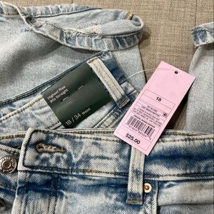 High rise straight jeans